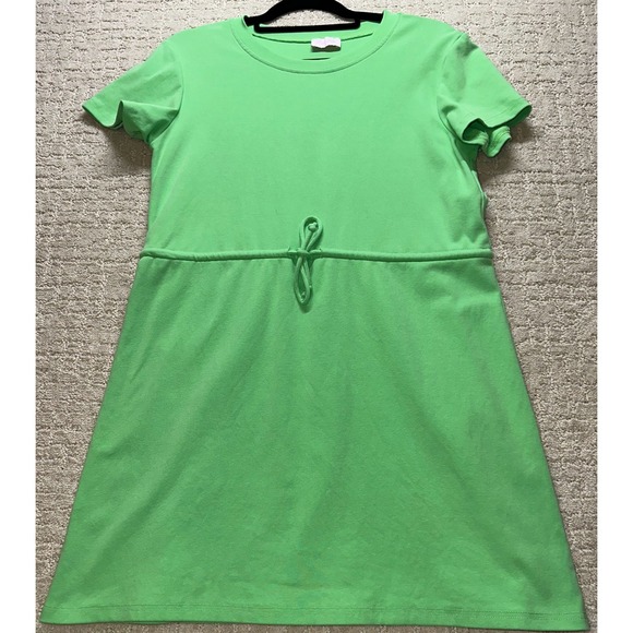 Pink Lily Dresses & Skirts - Pink Lily Mint Green Round Neck Casual Cotton Dress Cap Sleeve Size S Tie Waist